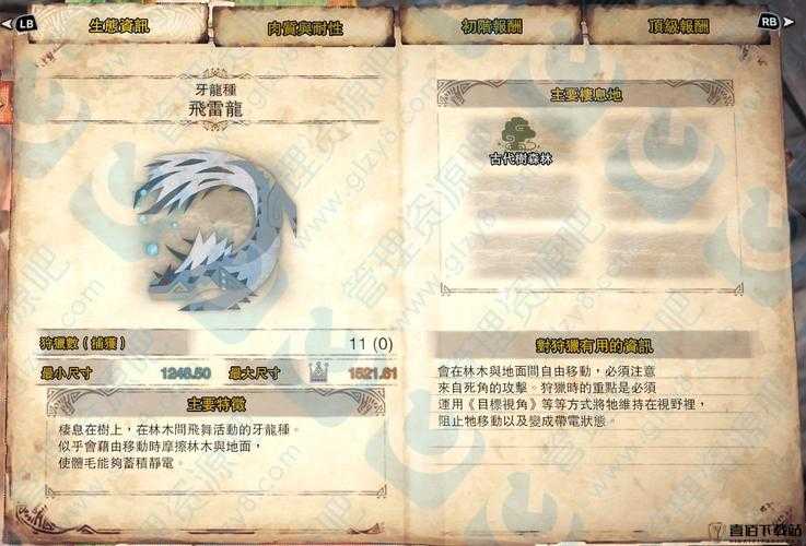 怪物猎人世界飞雷龙之腕 III 全方位图鉴及素材解析